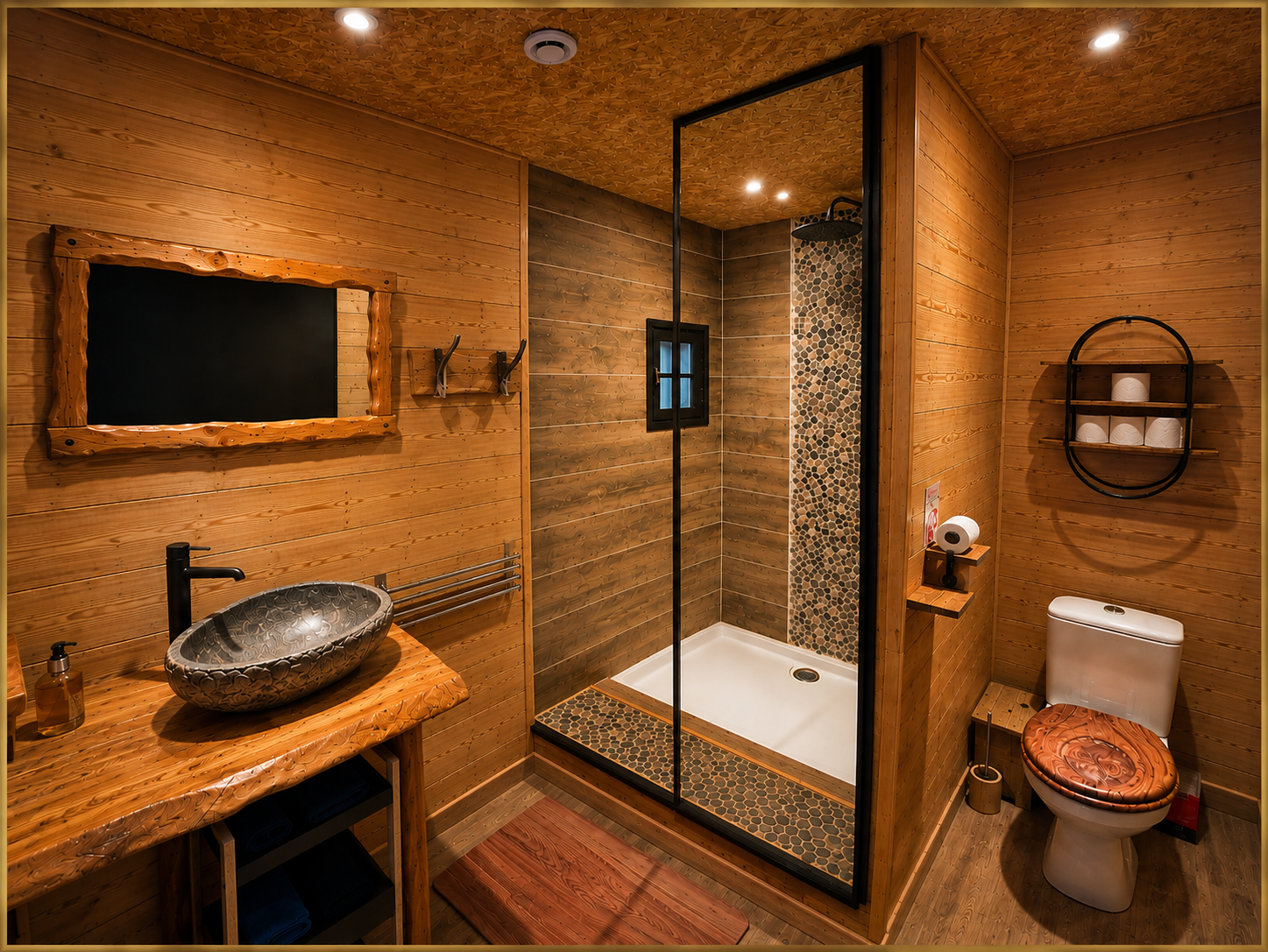 Salle de bain nettoyée par Alpes Pro Savoie, autre angle